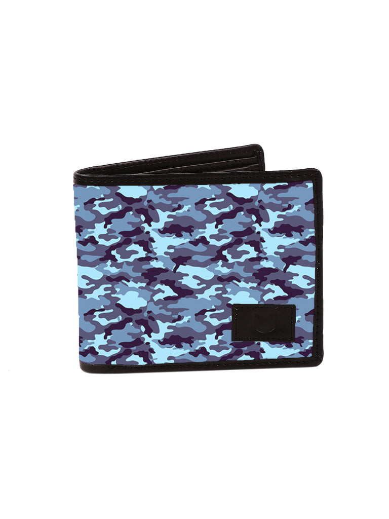 Blacksmith Military Design Blue Printed Wallet For Men.