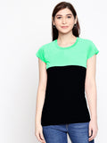 Blacksmith 100% Soft Cotton Bio Washed Black And White Half And Half  Top For Women. - Blacksmith Fashion