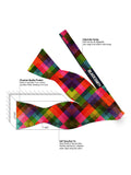 Blacksmith Multicolor Water Checks Satin Adjustable Self Tie Open Bowtie for Men - Self Tie Bowties
