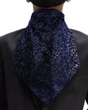 Blacksmith | Blacksmith Fashion | Blacksmith Navy Paisley Cravat Neck Scarf And Matching Pocket Square Set For Men