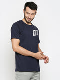 Blacksmith | Blacksmith Fashion | Blacksmith Navy Blue Number 01 Round Neck Printed T-shirt