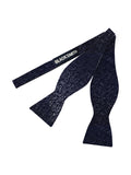 Blacksmith Navy Blue Paisley Design Adjustable Fashion Open Bowtie for Men - Self Tie Bowties