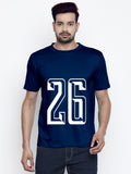 Blacksmith | Blacksmith Fashion | Blacksmith Navy Blue Number 26 Round Neck Printed T-shirt