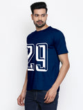 Blacksmith | Blacksmith Fashion | Blacksmith Navy Blue Number 29 Round Neck Printed T-shirt