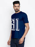 Blacksmith | Blacksmith Fashion | Blacksmith Navy Blue Number 31 Round Neck Printed T-shirt