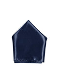 Blacksmith Solid Navy Blue Pocket Square for Men