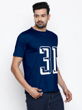 Blacksmith | Blacksmith Fashion | Blacksmith Navy Blue Number 31 Round Neck Printed T-shirt