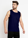 Blacksmith Navy Blue Cotton Plain Sando For Men - Sando For Men.