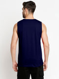 Blacksmith Navy Blue Cotton Plain Sando For Men - Sando For Men.