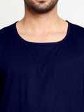 Blacksmith Navy Blue Cotton Plain Sando For Men - Sando For Men.