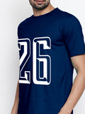 Blacksmith | Blacksmith Fashion | Blacksmith Navy Blue Number 26 Round Neck Printed T-shirt