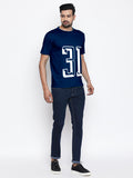 Blacksmith | Blacksmith Fashion | Blacksmith Navy Blue Number 31 Round Neck Printed T-shirt