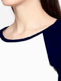 Blacksmith | Blacksmith Fashion | Blacksmith Navy Blue And White Raglan Sleeves top for women