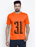 Blacksmith | Blacksmith Fashion | Blacksmith Orange Number 31 Round Neck Printed T-shirt