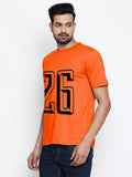 Blacksmith | Blacksmith Fashion | Blacksmith Orange Number 26 Round Neck Printed T-shirt