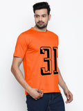 Blacksmith | Blacksmith Fashion | Blacksmith Orange Number 31 Round Neck Printed T-shirt