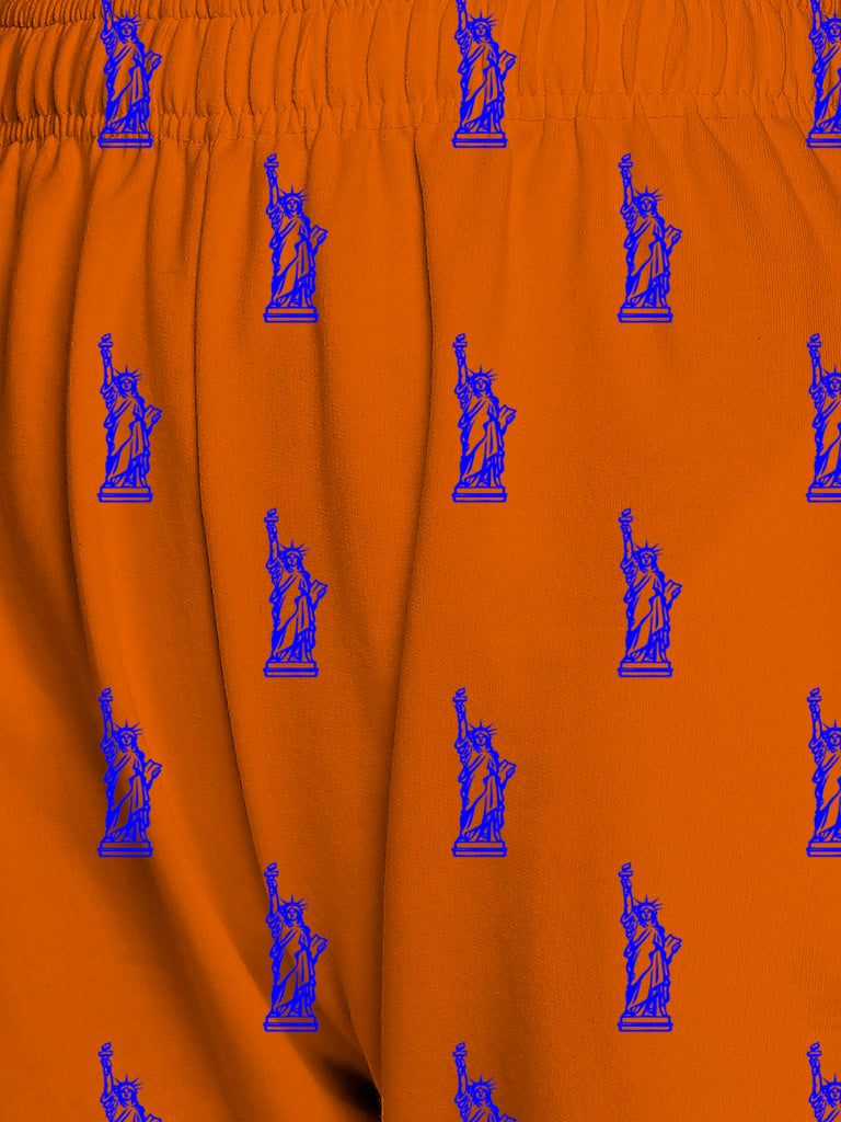 Blacksmith Women's Stretchable Cotton Night Suit for Women - Orange,Mint And Red Liberty Print Design - Blacksmith Fashion