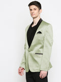 Blacksmith | Blacksmith Fashion | Blacksmith Pista Green Tuxedo for Men | Blacksmith Blazer 