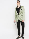 Blacksmith | Blacksmith Fashion | Blacksmith Pista Green Tuxedo for Men | Blacksmith Blazer 