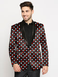 Blacksmith | Blacksmith Fashion | Blacksmith Poker Black Printed Tuxedo For Men | Blacksmith suit for men.