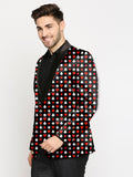 Blacksmith | Blacksmith Fashion | Blacksmith Poker Black Printed Tuxedo For Men | Blacksmith suit for men.