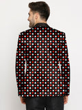 Blacksmith | Blacksmith Fashion | Blacksmith Poker Black Printed Tuxedo For Men | Blacksmith suit for men.