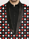 Blacksmith | Blacksmith Fashion | Blacksmith Poker Black Printed Tuxedo For Men | Blacksmith suit for men.