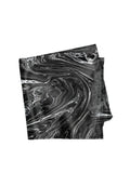 Blacksmith Marble Black Printed Pocket Square for Men