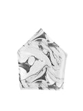 Blacksmith Marble Grey Printed Pocket Square for Men