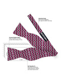 Blacksmith Pink Chevron Satin Adjustable Self Tie Open Bowtie for Men - Self Tie Bowties