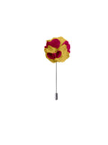 Blacksmith Pink And Gold Flower Lapel Pin for Men - Fashion Accessories for Blazer , Tuxedo or Coat