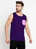 Blacksmith Gold Cotton Contrast Pocket Sando For Men - Sando For Men.