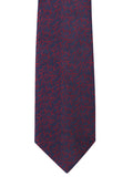 Blacksmith Blue And Red Leaves Jacquard Tie for Men