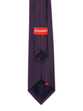 Blacksmith Blue And Red Leaves Jacquard Tie for Men