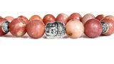 Blacksmith Rose Quartz Buddha Bracelet for Women & Men- Rose Quartz Bracelet