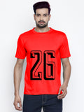 Blacksmith | Blacksmith Fashion | Blacksmith Red Number 26 Round Neck Printed T-shirt