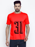 Blacksmith | Blacksmith Fashion | Blacksmith Red Number 31 Round Neck Printed T-shirt