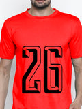 Blacksmith | Blacksmith Fashion | Blacksmith Red Number 26 Round Neck Printed T-shirt