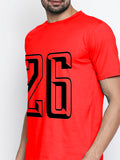 Blacksmith | Blacksmith Fashion | Blacksmith Red Number 26 Round Neck Printed T-shirt