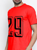 Blacksmith | Blacksmith Fashion | Blacksmith Red Number 29 Round Neck Printed T-shirt