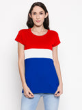 Blacksmith | Blacksmith Fashion | Blacksmith Three Stripes Red/White/Blue Top For Women.