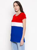 Blacksmith | Blacksmith Fashion | Blacksmith Three Stripes Red/White/Blue Top For Women.