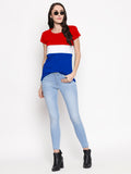 Blacksmith | Blacksmith Fashion | Blacksmith Three Stripes Red/White/Blue Top For Women.