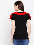 Blacksmith| Blacksmith Fashion | Blacksmith Black And Red Boat Neck t-shirts for women