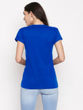 Blacksmith 100% Soft Cotton Bio Washed Polka Blue And Red Top For Women. - Blacksmith Fashion