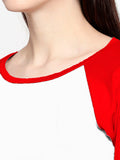 Blacksmith | Blacksmith Fashion | Blacksmith Red And White Raglan Sleeves top for women