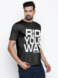 Blacksmith | Blacksmith Fashion | Blacksmith Black 100% Soft Cotton Round Neck Printed T-shirt for Men