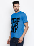 Blacksmith | Blacksmith Fashion | Blacksmith Royal Blue 100% Soft Cotton Round Neck Printed T-shirt for Men