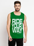 Blacksmith Ride Your Way Cotton Printed Sando For Men - Gym Sando For Men.