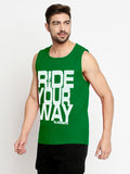 Blacksmith Ride Your Way Cotton Printed Sando For Men - Gym Sando For Men.